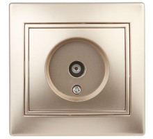 Розетка TV СП Plano 1-301-04 одиночная IP20 шампань Intro Б0030079