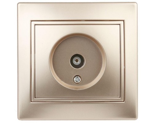 Розетка TV СП Plano 1-301-04 одиночная IP20 шампань Intro Б0030079