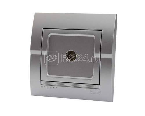 Розетка TV СП Дери проходная серебр. метал. LEZARD 702-2828-129