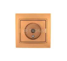 Розетка TV СП Мира оконечная метал. зол. LEZARD 701-1313-130