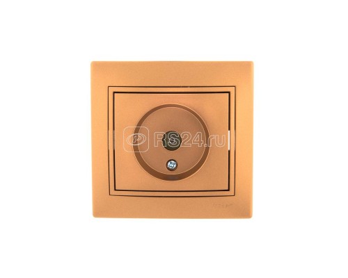 Розетка TV СП Мира оконечная метал. зол. LEZARD 701-1313-130