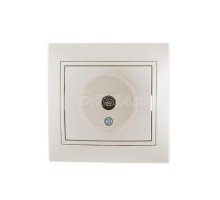 Розетка TV СП Мира проходная жемчуж. бел. перламутр LEZARD 701-3030-129