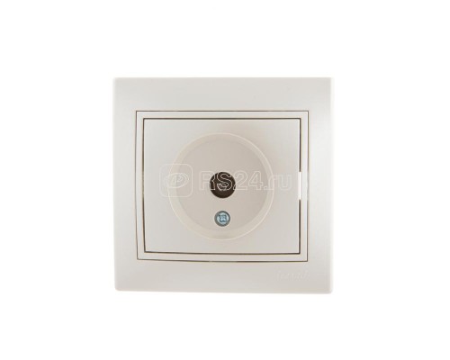 Розетка TV СП Мира проходная жемчуж. бел. перламутр LEZARD 701-3030-129