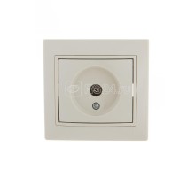Розетка TV СП Мира проходная крем/крем. LEZARD 701-0303-129