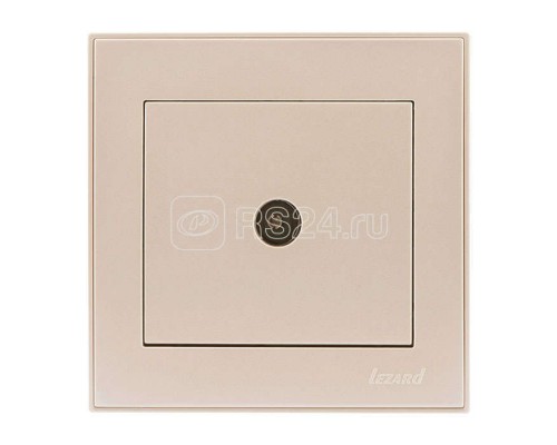 Розетка TV СП Рейн проходная крем LEZARD 703-0303-129