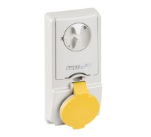 Розетка UNIKA 16А 2P-E 100-130В без защ. IP44 SchE 82128