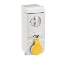 Розетка UNIKA 16А 2P-E 100-130В без защ. IP44 SchE 83128
