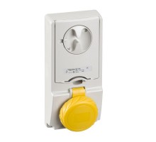 Розетка UNIKA 16А 2P-E 100-130В без защ. IP65 SchE 82178