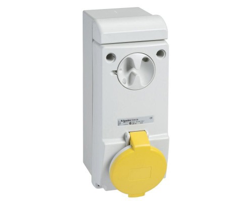Розетка UNIKA 16А 2P-E 100-130В без защ. IP65 SchE 83028