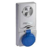 Розетка UNIKA 16А 2P-E 200-250В без защ. IP65 SchE 82181