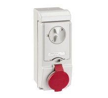 Розетка UNIKA 16А 2P-E 380-415В без защ. IP44 SchE 83134