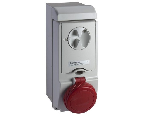 Розетка UNIKA 16А 2P-E 380-415В без защ. IP65 SchE 83184