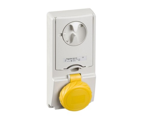 Розетка UNIKA 16А 3P-E 100-130В без защ. IP65 SchE 82179