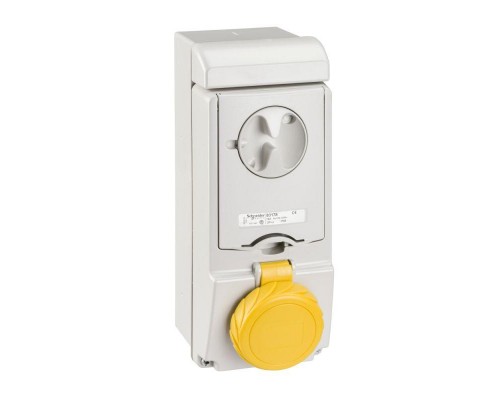 Розетка UNIKA 16А 3P-N-E 100-130В без защ. IP65 SchE 83180