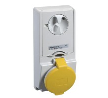 Розетка UNIKA 32А 2P-E 100-130В без защ. IP44 SchE 82139