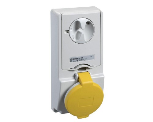 Розетка UNIKA 32А 2P-E 100-130В без защ. IP44 SchE 82139