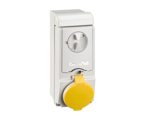 Розетка UNIKA 32А 2P-E 100-130В без защ. IP44 SchE 83139