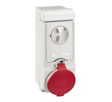 Розетка UNIKA 32А 2P-E 380-415В без защ. IP44 SchE 83145