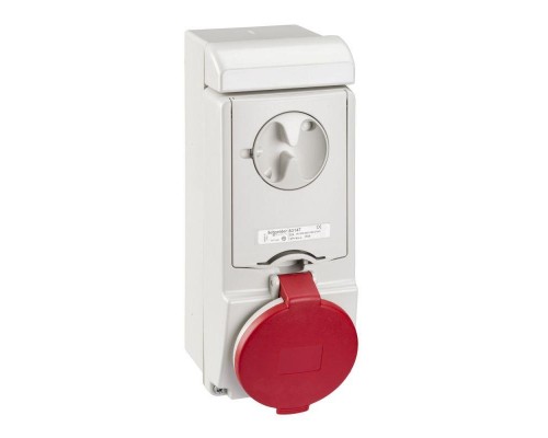 Розетка UNIKA 32А 2P-E 380-415В без защ. IP44 SchE 83145