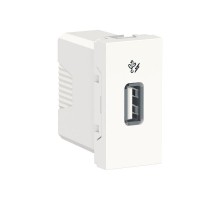 Розетка USB 1-мод. UNICA MODULAR 5В/1000мА бел. SchE NU342818
