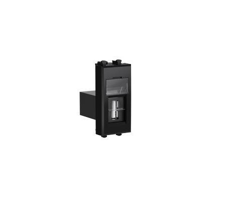 Розетка USB 2.0 1мод. Avanti Черный квадрат модульная тип А-А DKC 4402401