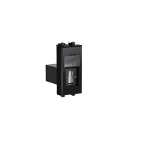 Розетка USB 3.0 1мод. Avanti Черный квадрат модульная тип А-А DKC 4402301
