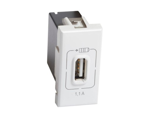 Розетка USB Axolute 1мод. 1.1А 230/5В бел. Leg BTC HD4285C1