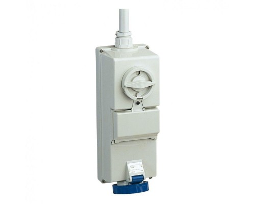 Розетка W/INTERLOCK DISC-FUS 32А 2P-E 200-250В IP65 SchE 83466