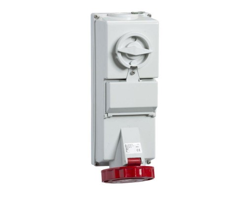Розетка W/INTERLOCK DISC-FUS 32А 3P-E 380-415В IP65 SchE 83470