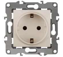 Розетка Эра12 2P+E Schuko 12-2002-02 16А-250В с защ. шторками IP20 сл. кость ЭРА Б0036441
