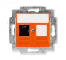 Розетка информационная Levit RJ45 кат. 5e и заглушка оранж. ABB 2CHH295117A6066