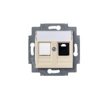 Розетка информационная Levit RJ45 кат. 5e и заглушка сл. кость ABB 2CHH295117A6017