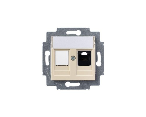 Розетка информационная Levit RJ45 кат. 5e и заглушка сл. кость ABB 2CHH295117A6017