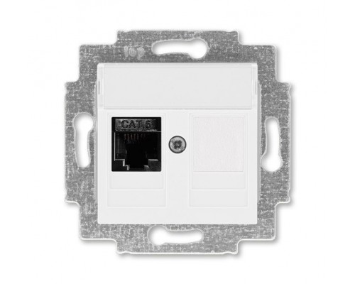 Розетка информационная Levit RJ45 кат. 6 и заглушка бел. ABB 2CHH296117A6003
