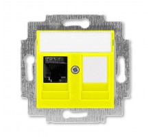 Розетка информационная Levit RJ45 кат. 6 и заглушка желт. ABB 2CHH296117A6064