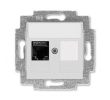 Розетка информационная Levit RJ45 кат. 6 и заглушка сер. ABB 2CHH296117A6016