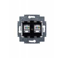 Розетка информационная Levit двойная 2хRJ45 кат. 5e бел. ABB 2CHH295118A6003