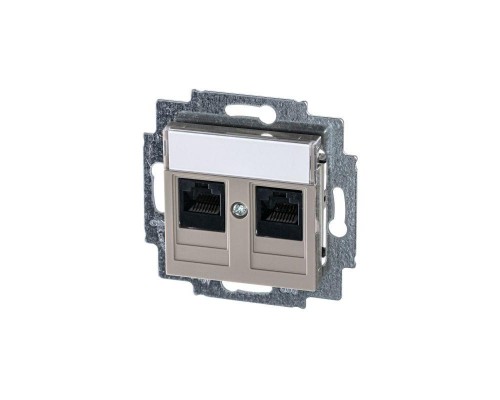 Розетка информационная Levit двойная 2хRJ45 кат. 5e кофе макиато ABB 2CHH295118A6018
