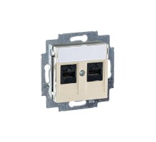 Розетка информационная Levit двойная 2хRJ45 кат. 5e сл. кость ABB 2CHH295118A6017