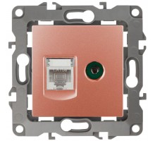 Розетка информационная RJ45+TV 12-3110-14 медь ЭРА Б0027449