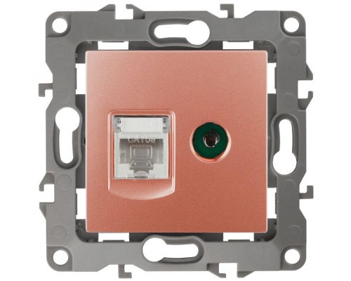 Розетка информационная RJ45+TV 12-3110-14 медь ЭРА Б0027449