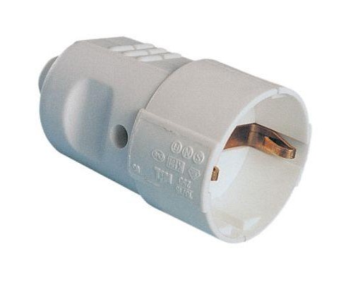 Розетка кабельная 16А 230В 2P+E бытовая с центр. вводом кабеля IP20 черн. DKC DISSL120163-B