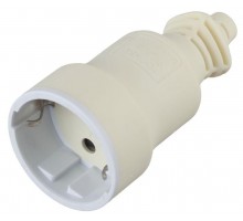 Розетка кабельная R4(W) 16А с заземл. прямой ввод (10/200/4000) бел. ЭРА Б0019190