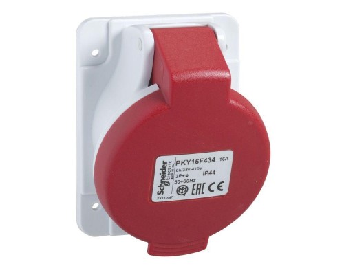 Розетка кабельная угловая 16А 2P-E 380-415В быстр. IP44 SchE PKY16F433