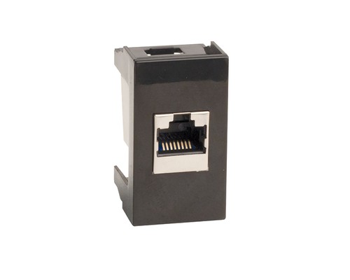 Розетка компьютерная 1-м Viva RJ45 CAT.6 экран. черн. DKC 45268