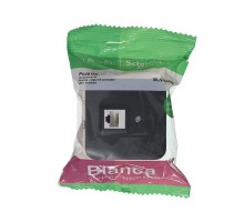 Розетка компьютерная 1-м ОП BLANCA RJ45 кат.5e изол. пласт. антрацит SchE BLNIA045006
