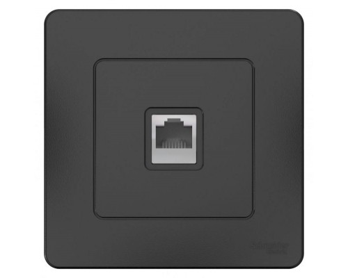 Розетка компьютерная 1-м СП BLANCA RJ45 кат.5e антрацит SchE BLNIS045006