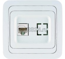 Розетка компьютерная 1-м СП Mimoza 16А IP20 бел./бел. Makel 12035