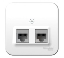Розетка компьютерная 2-м ОП BLANCA RJ45 кат.5e изол. пласт. бел. SchE BLNIA045451