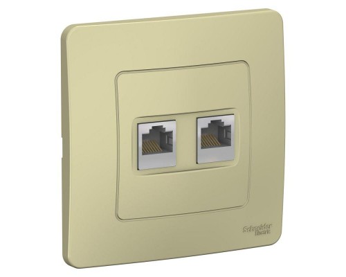 Розетка компьютерная 2-м СП BLANCA RJ45 кат.5e беж. SchE BLNIS045457